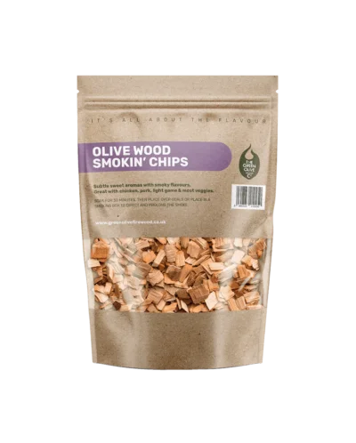 Olive Wood Smokin’ Wood Chips – Single 3ltr. Pack