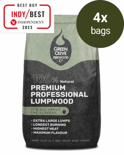 Premium Professional Lumpwood Charcoal 10Kg x 4 Bags