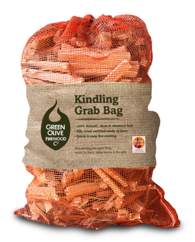 Kindling wood stick grab bag approx. 6kg loose filled net bag