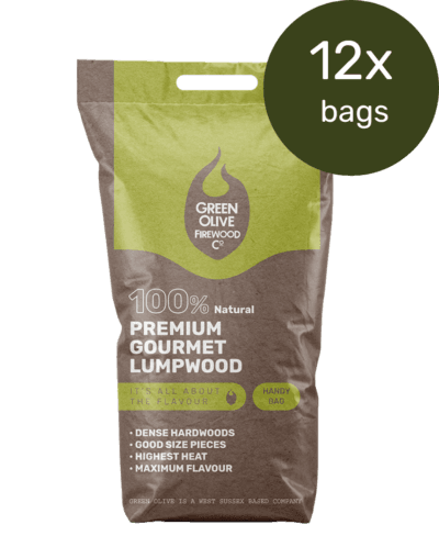 Premium Gourmet Lumpwood BBQ Charcoal 5kg x 12 Bags