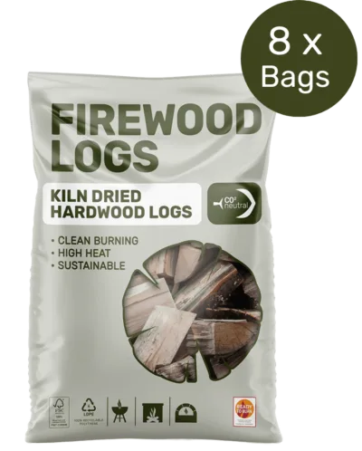 Kiln Dried Alder Logs – 8 Bags