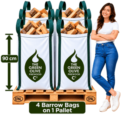 Kiln Dried Logs – 4 x Barrow Bags
