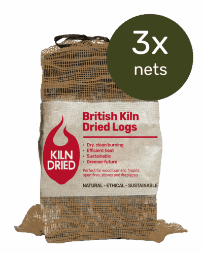British Kiln Dried Logs x 3 Nets