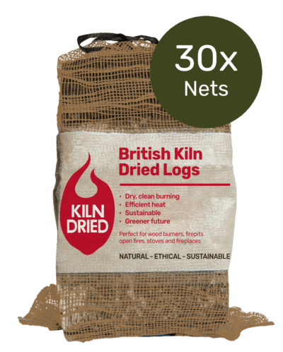British Kiln Dried Logs x 30 Nets