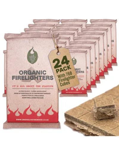 Organic Firelighters – 24 Packs