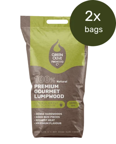 Premium Gourmet Lumpwood BBQ Charcoal 5kg x 2 Bags
