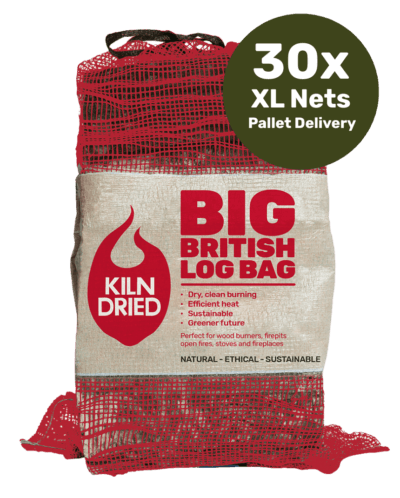 British Kiln Dried Logs x 30 XL Nets