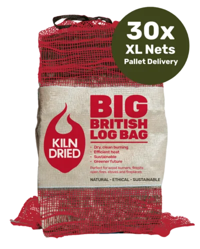 British Kiln Dried Logs x 30 XL Nets