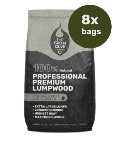 Premium Professional Lumpwood Charcoal 10Kg x 8 Bags