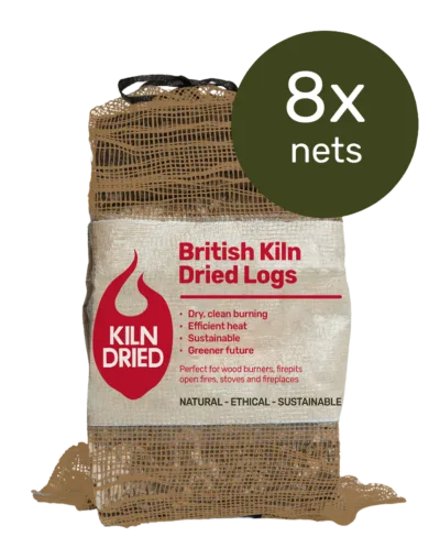 British Kiln Dried Logs x 8 Bags