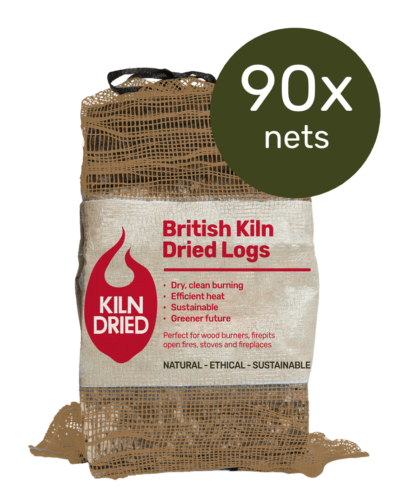 British Kiln Dried Firewood Logs x 90 Nets