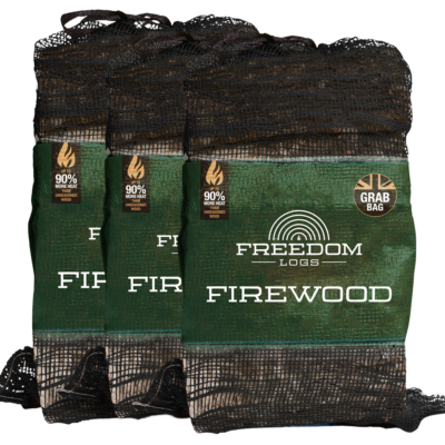 Freedom Firewood Kiln Dried Logs – 3 x 18L Net Bags