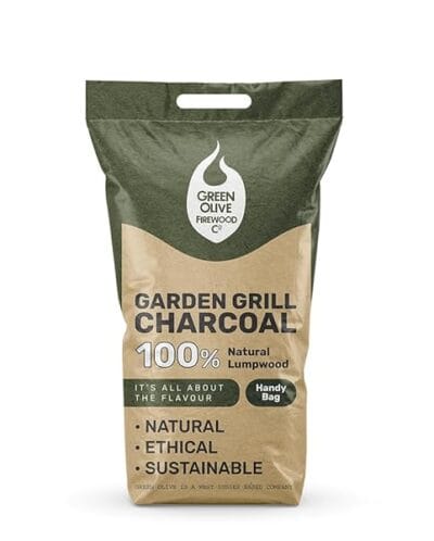 The Green Olive Firewood FCHPP3 Garden Grill BBQ Charcoal Handy Bag Great for Cooking on Charcoal Barbecues, Natural